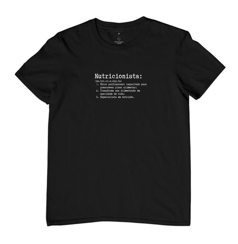 Camiseta Nutricionista Dicionário
